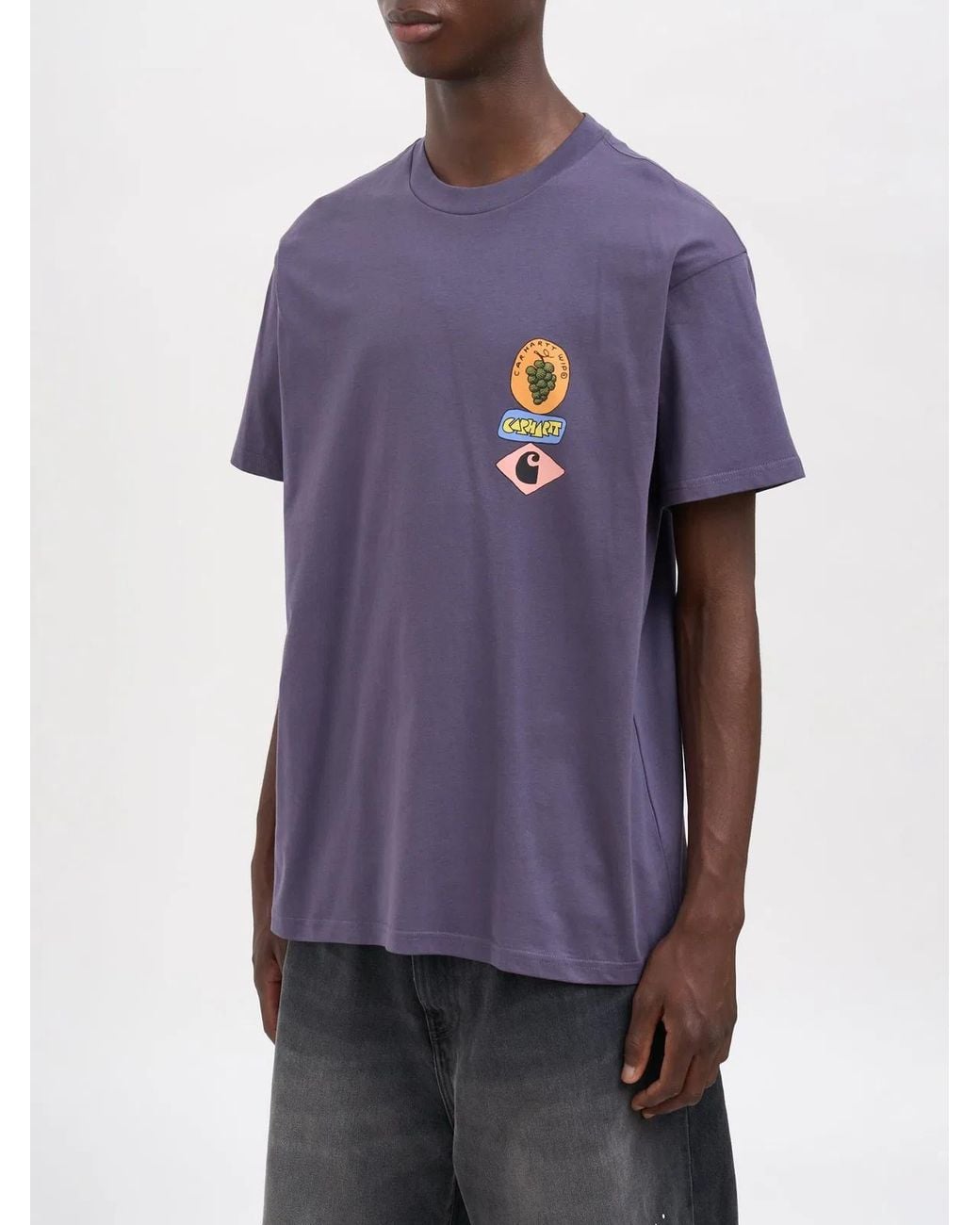 Carhartt Purple T-Shirt S/S Stacked Grapes for men