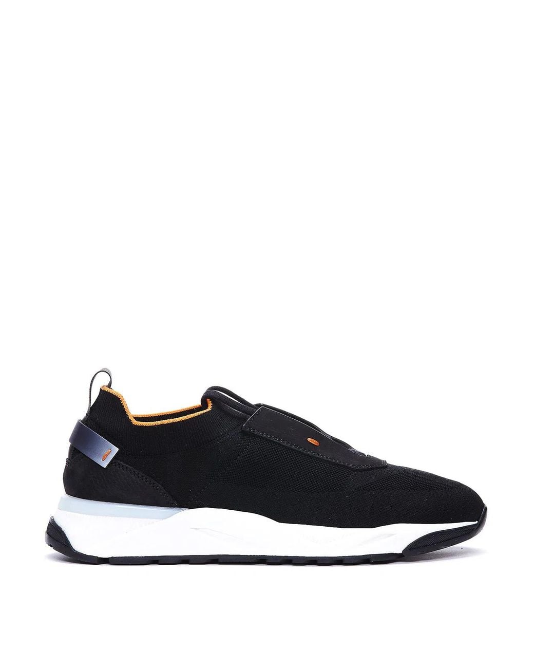 Santoni Black Tech Fabric Sneakers for men