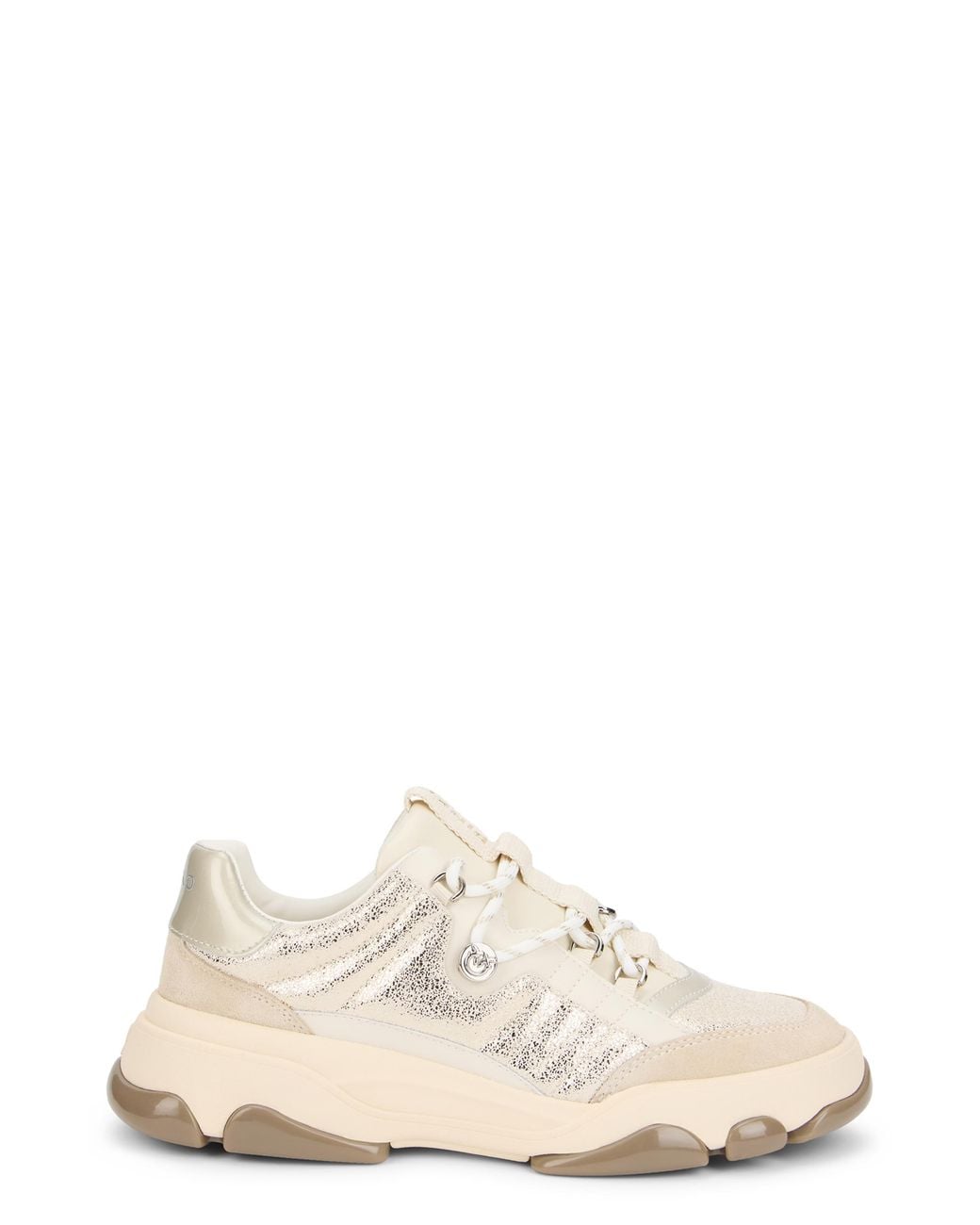 Pinko Metallic Athena Leather Sneakers With Sequin Details