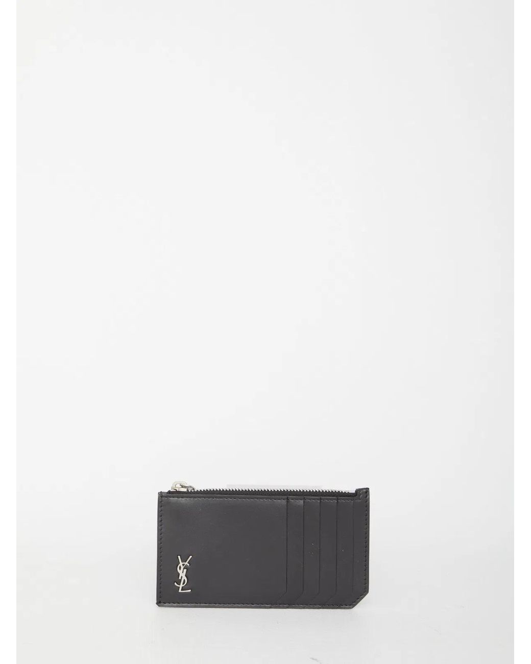 Saint Laurent White Leather Card Holder for men