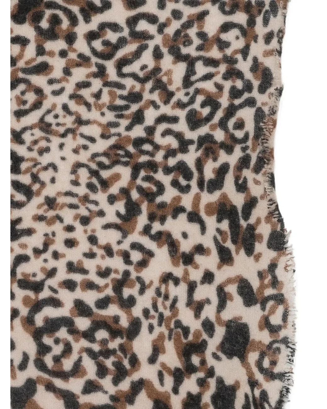 Faliero Sarti Black Maky Animal Print Scarf