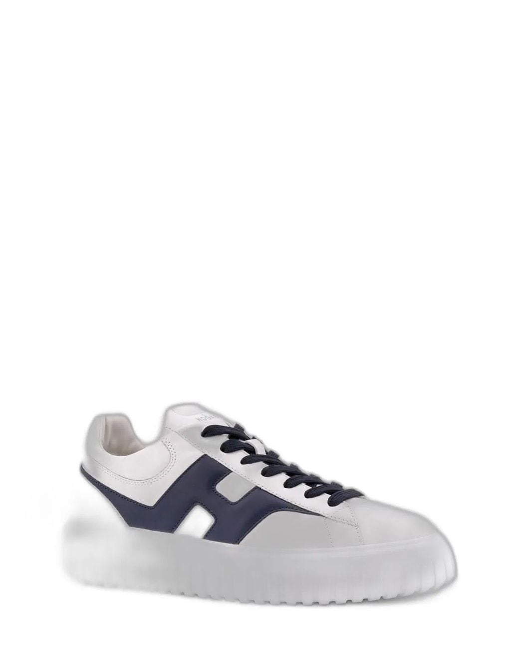 Hogan White H-Stripes Sneakers for men
