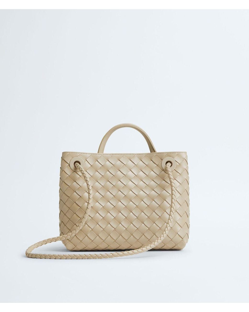 Bottega Veneta White Andiamo Shoulder Bag