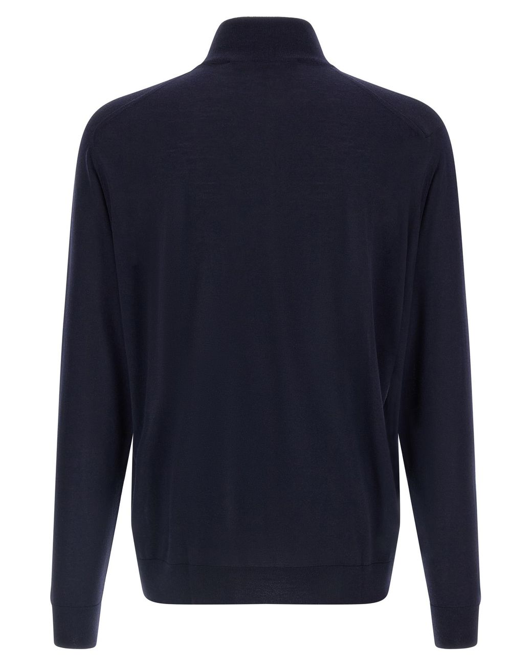 Kiton Blue Half-Zip Sweater for men