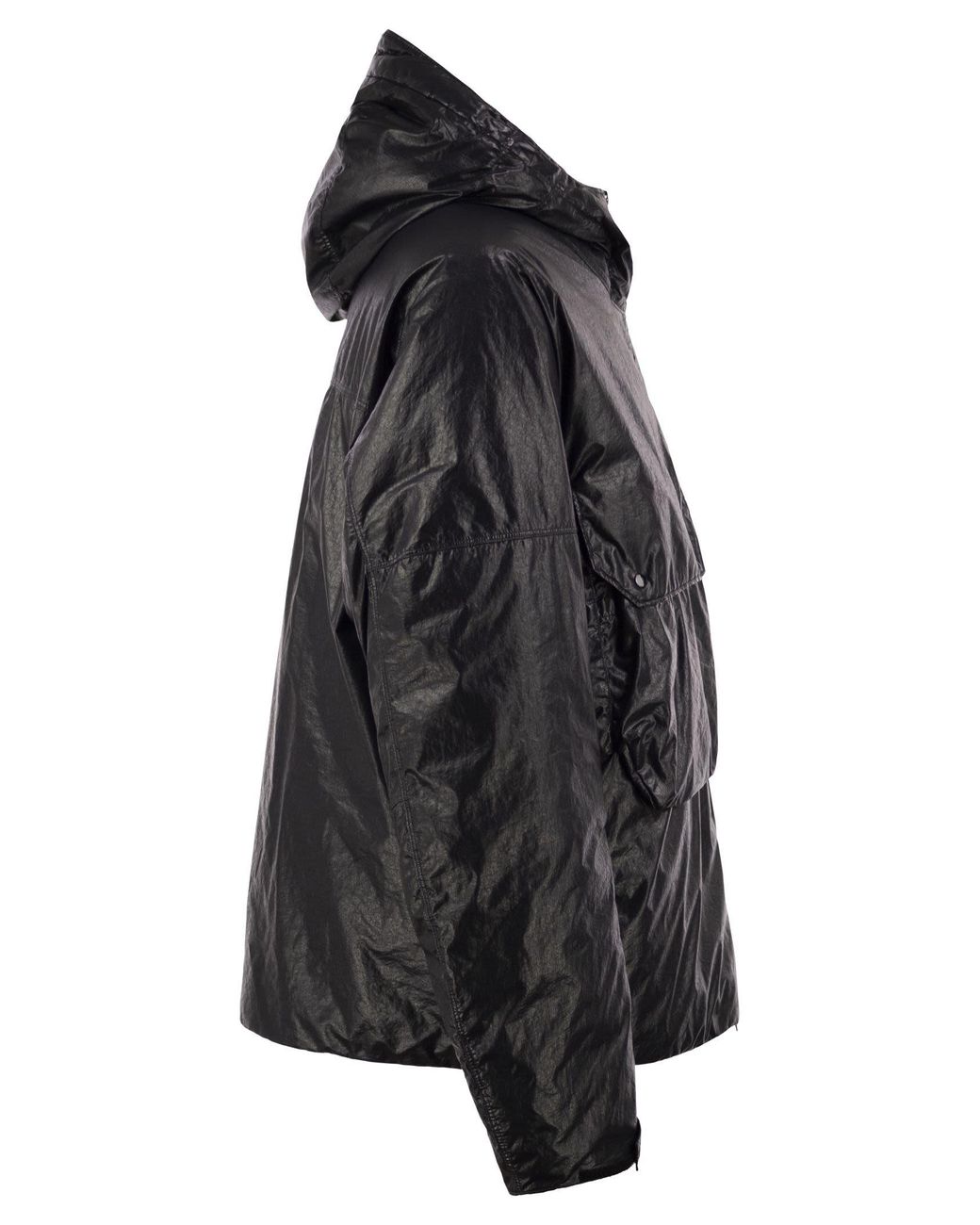 Stone Island Black Light Nylon 3L Tc Padded Hooded Jacket