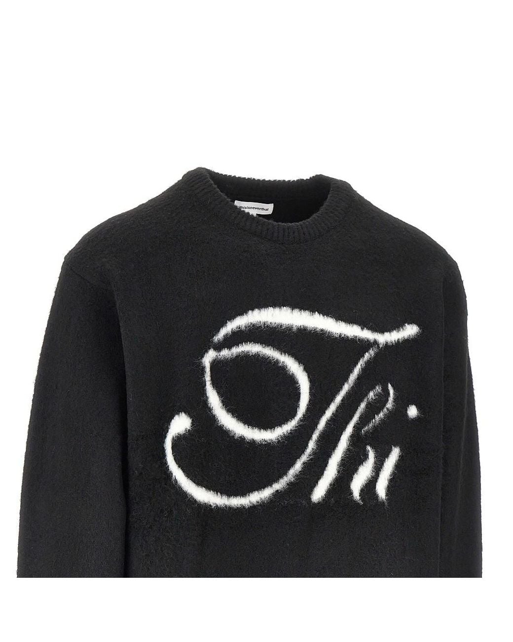 Thisisneverthat Black Thi Logo Sweater for men