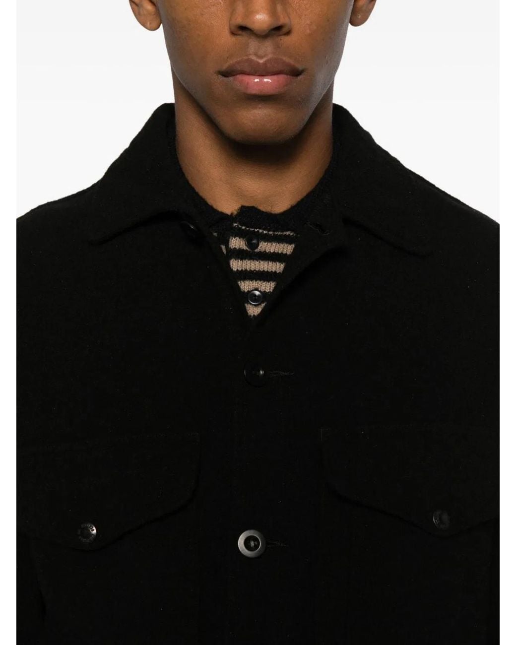 Junya Watanabe Black Wool Blend Jacket for men