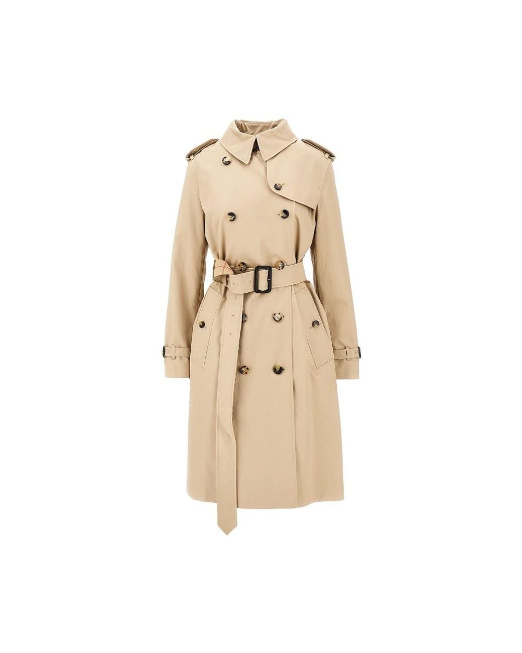 Burberry Natural Lakefield Knee-Length Trench Coat