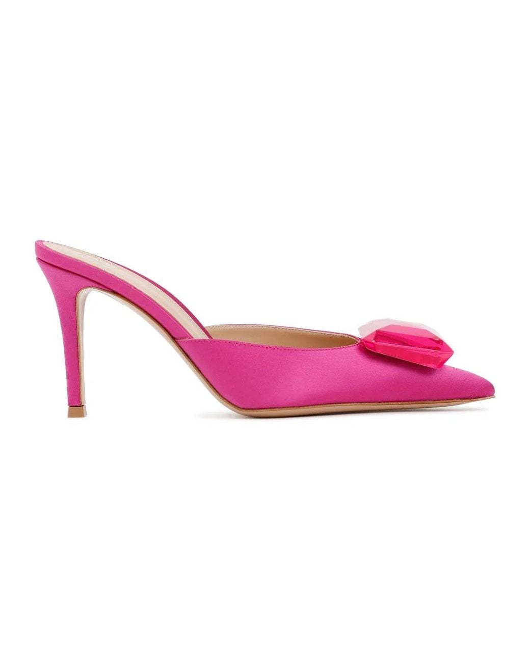Gianvito Rossi Pink Jaipur Mule 85