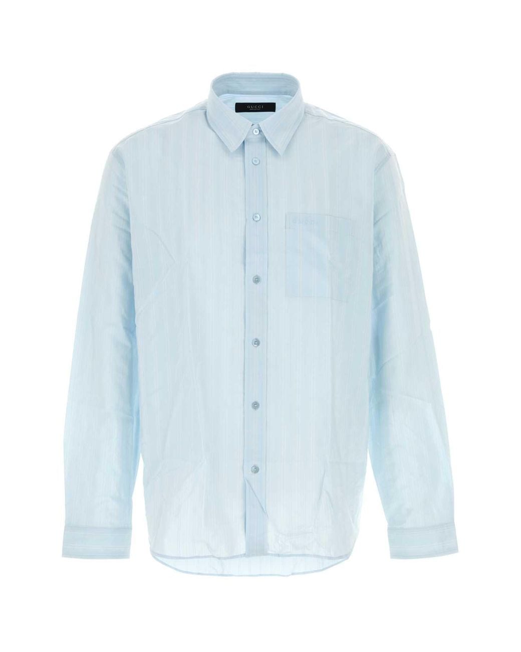Gucci Blue Light Cupro Blend Shirt for men