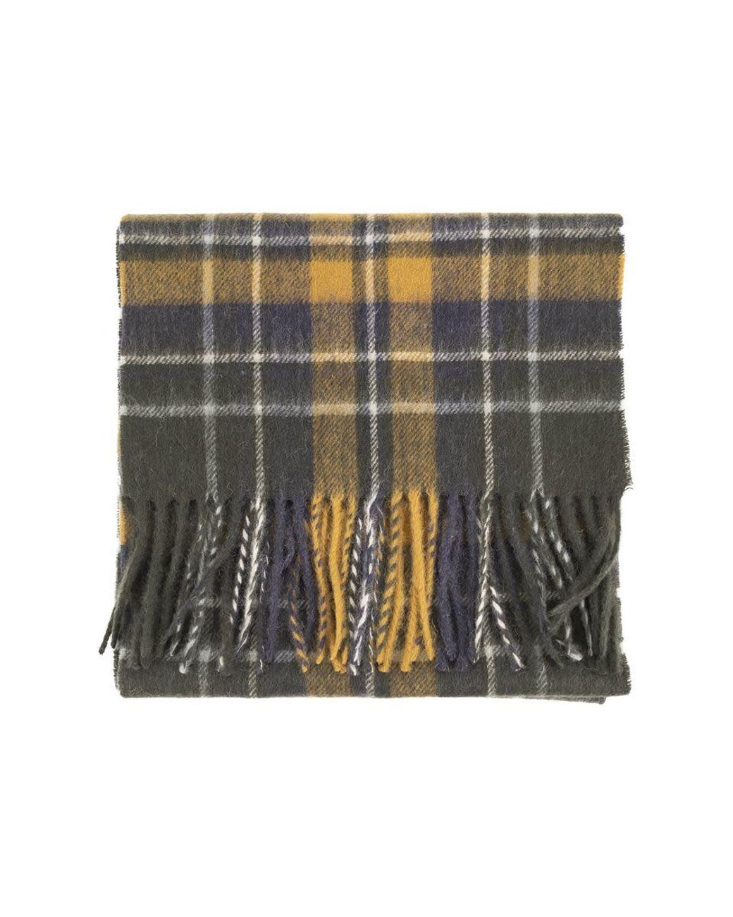 Barbour Black New Check Tartan Scarf for men