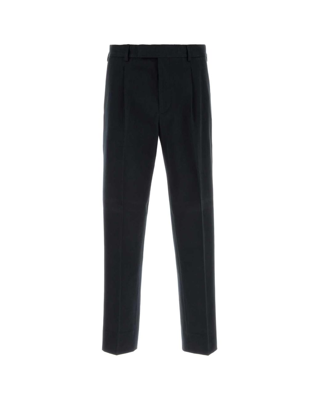 Zegna Black Cotton-Cashmere Blend Pants For for men