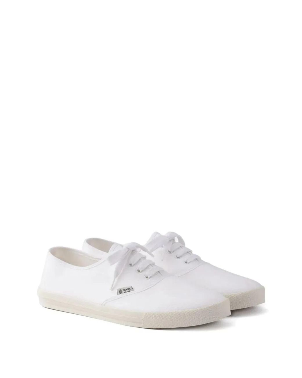 Prada White Canvas Sneakers for men