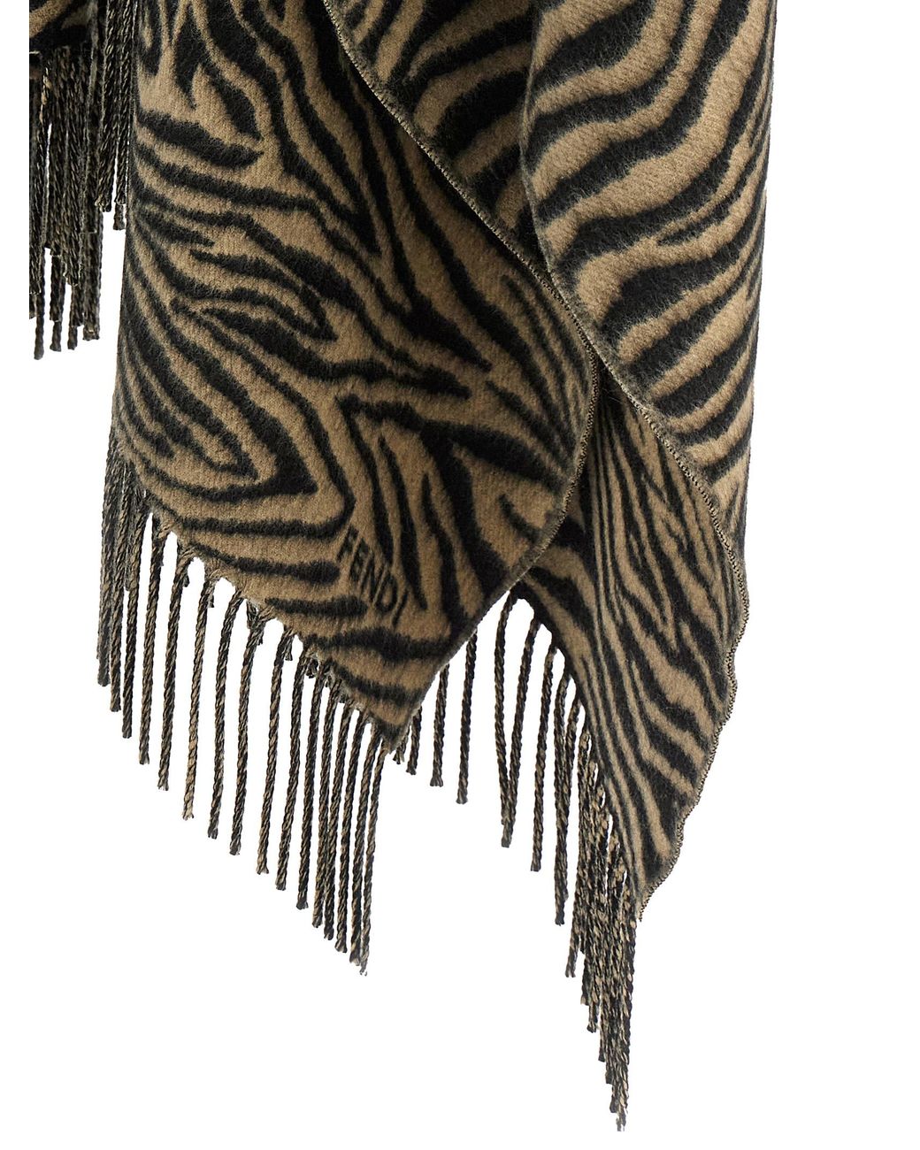 Fendi Black 'Tiger' Poncho