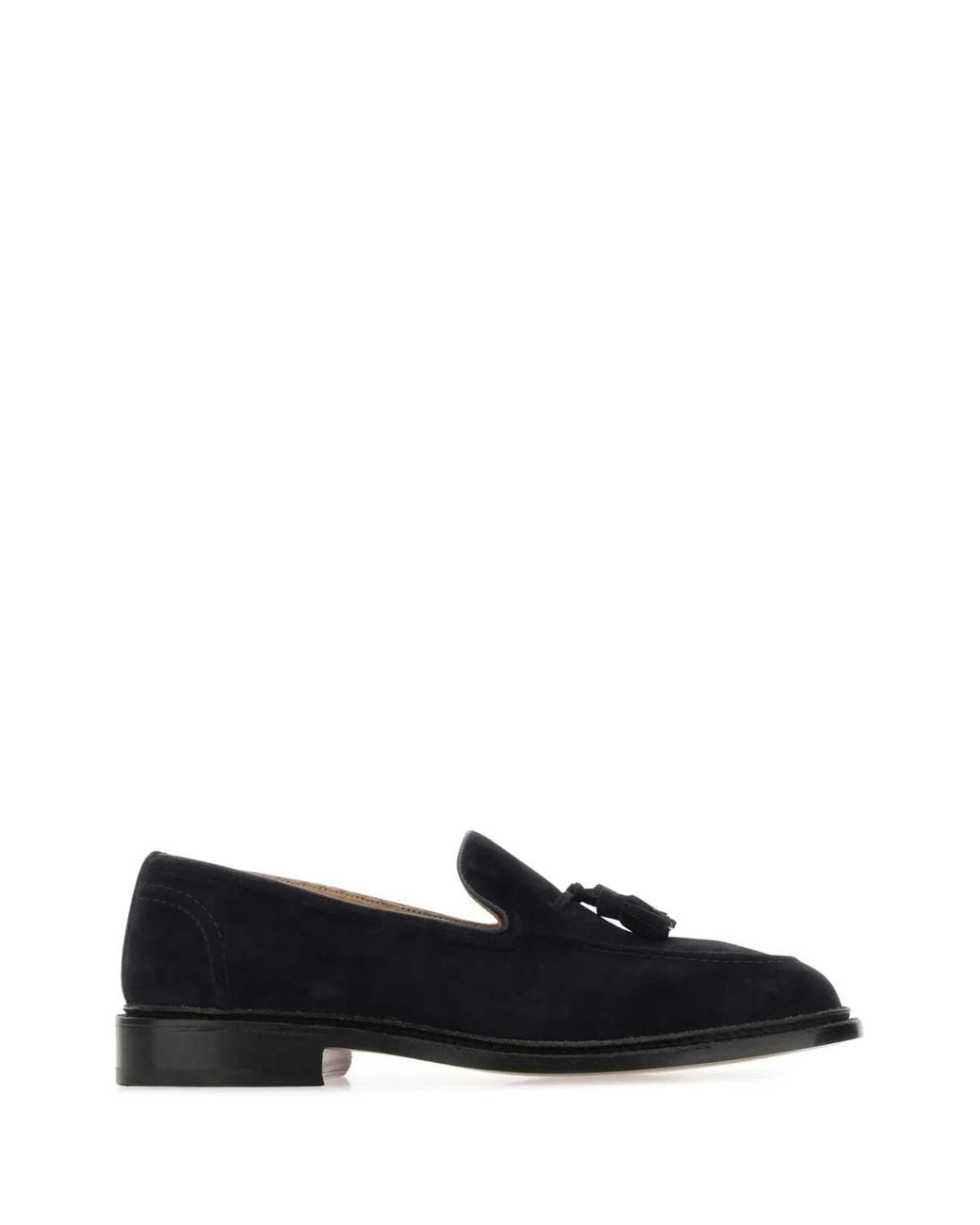 Tricker's Black Suede Elton Loafers for men