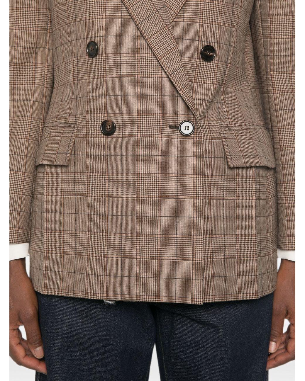 Chloé Brown Wool Double-Breasted Jacket