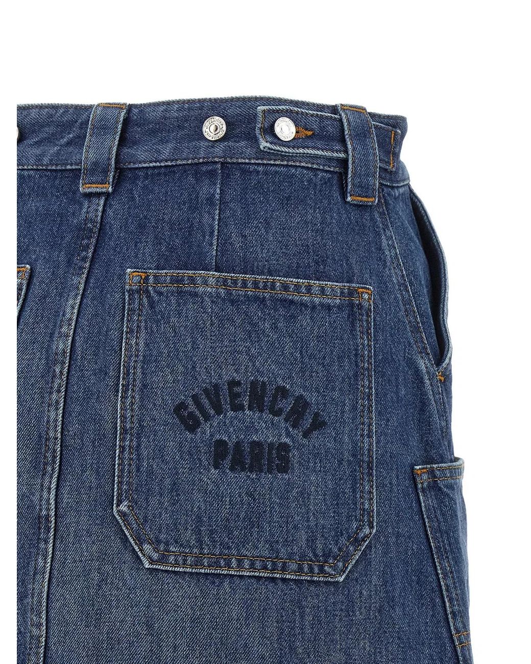 Givenchy Blue Denim Skirt