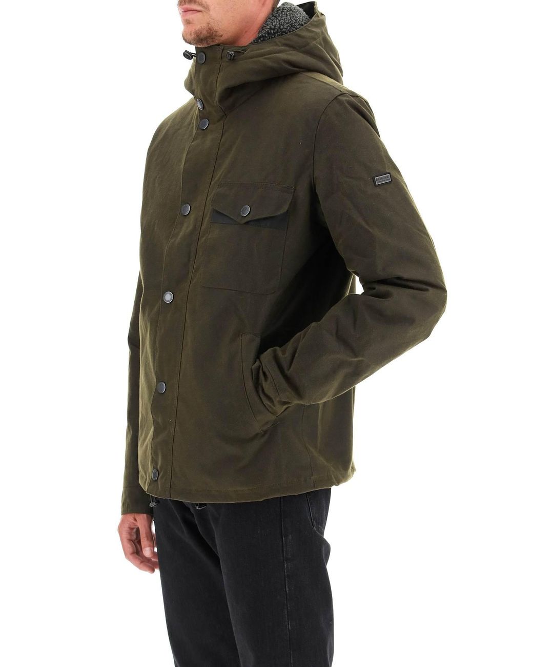 Barbour Green Hooded Jacket for men
