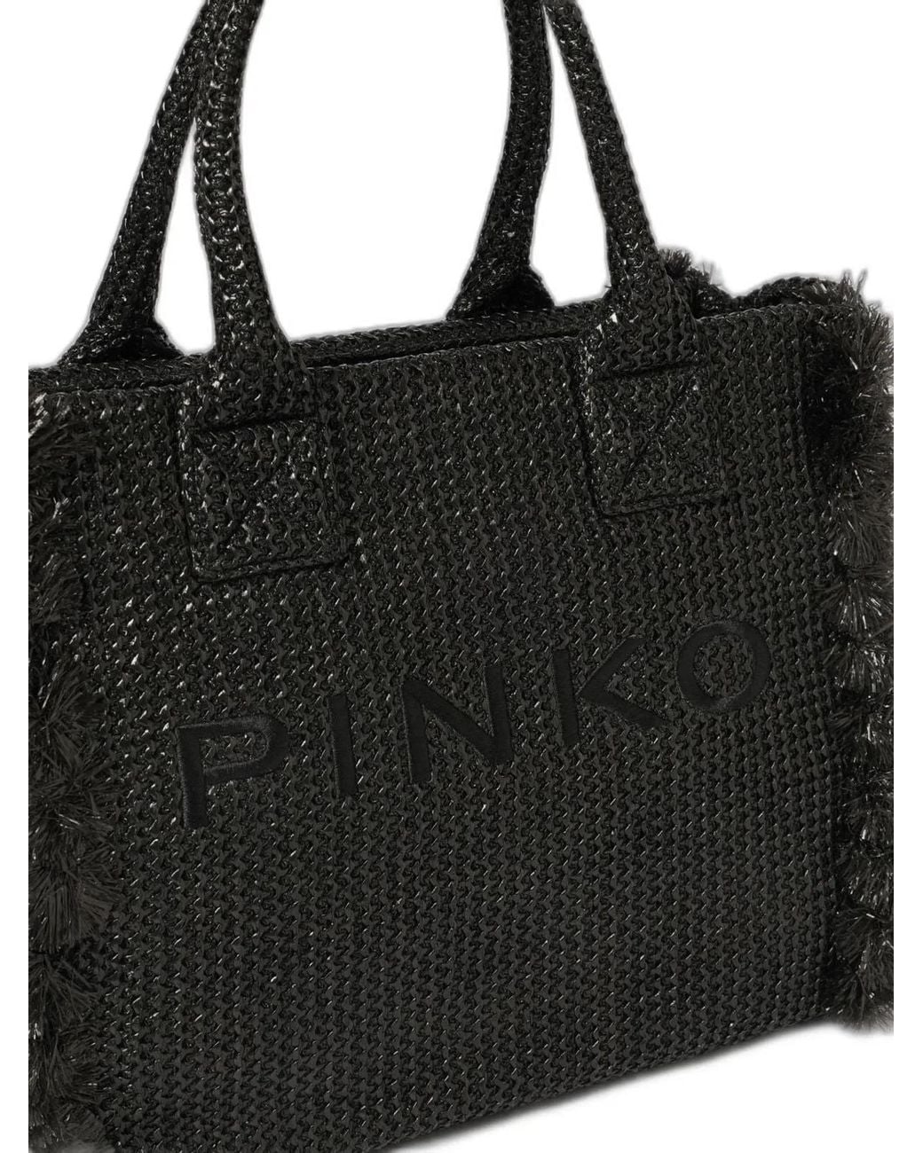 Pinko Black Polypropylene Polyester Handbag