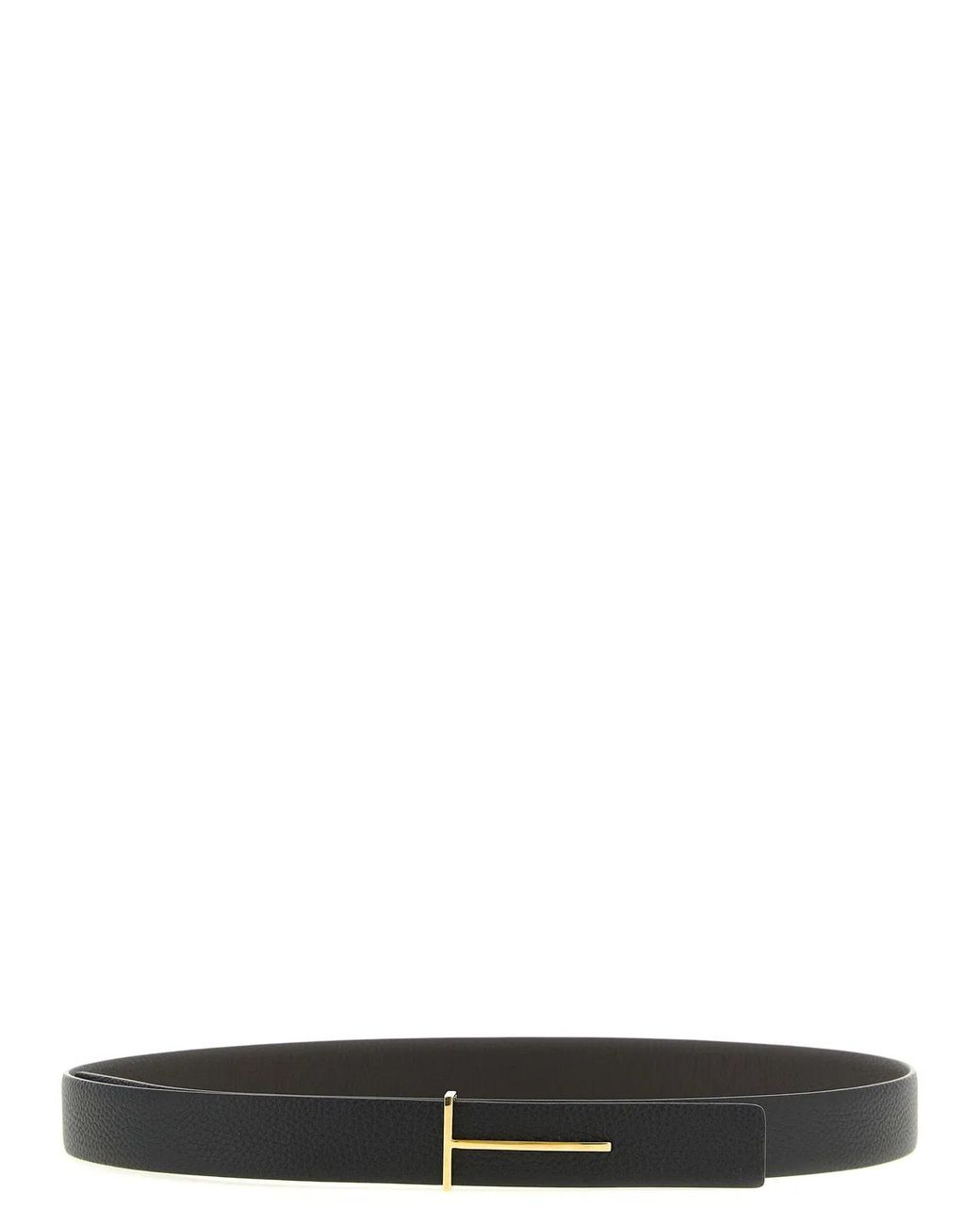 Tom Ford Black Calfskin Regular Belt for men