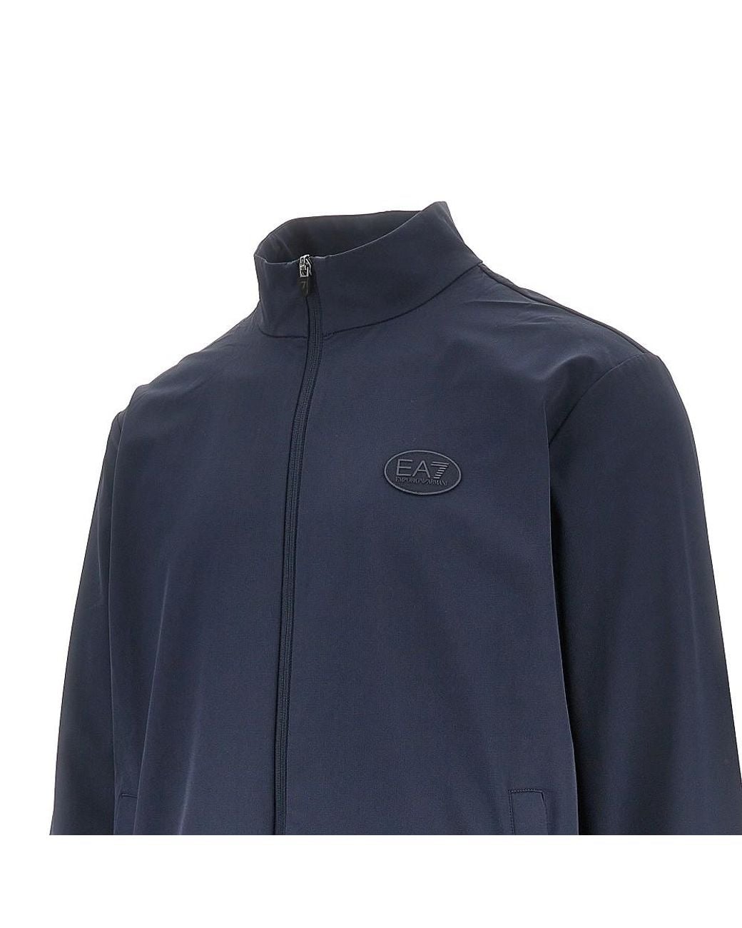 EA7 Blue Ventus7 Full-Zip Sweatshirt for men