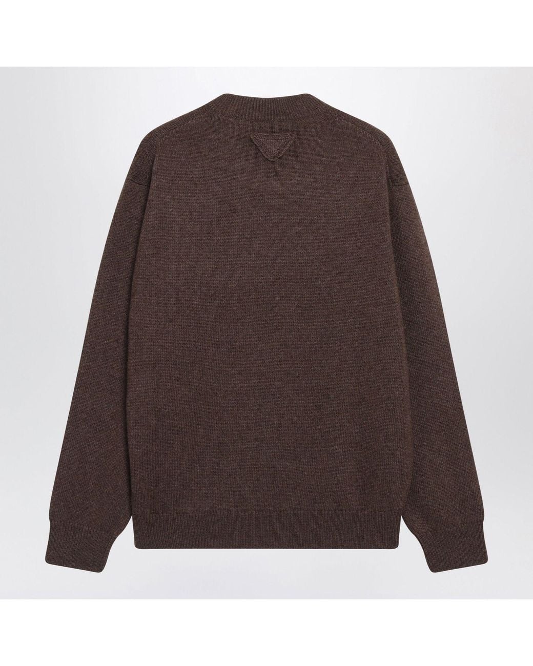 Prada Brown Crew-Neck Sweater for men