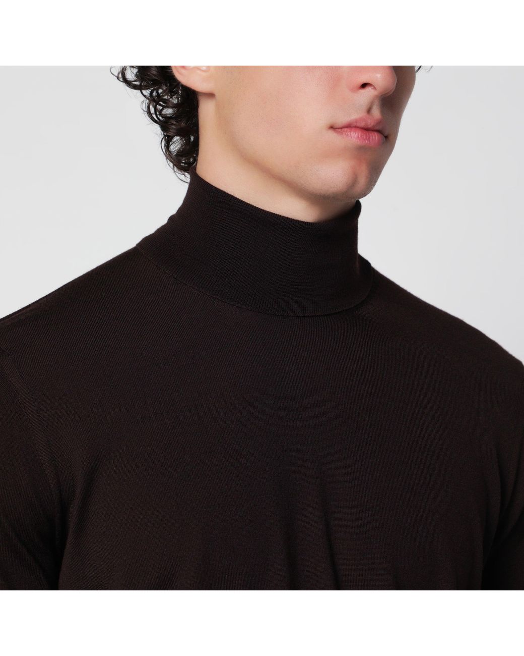 Drumohr Black Turtleneck Sweater for men