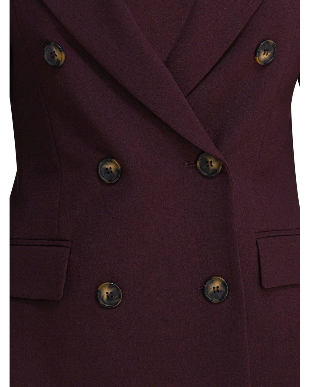 Semler Purple Balzer Double-Breasted Jackets And Coats Bordeaux