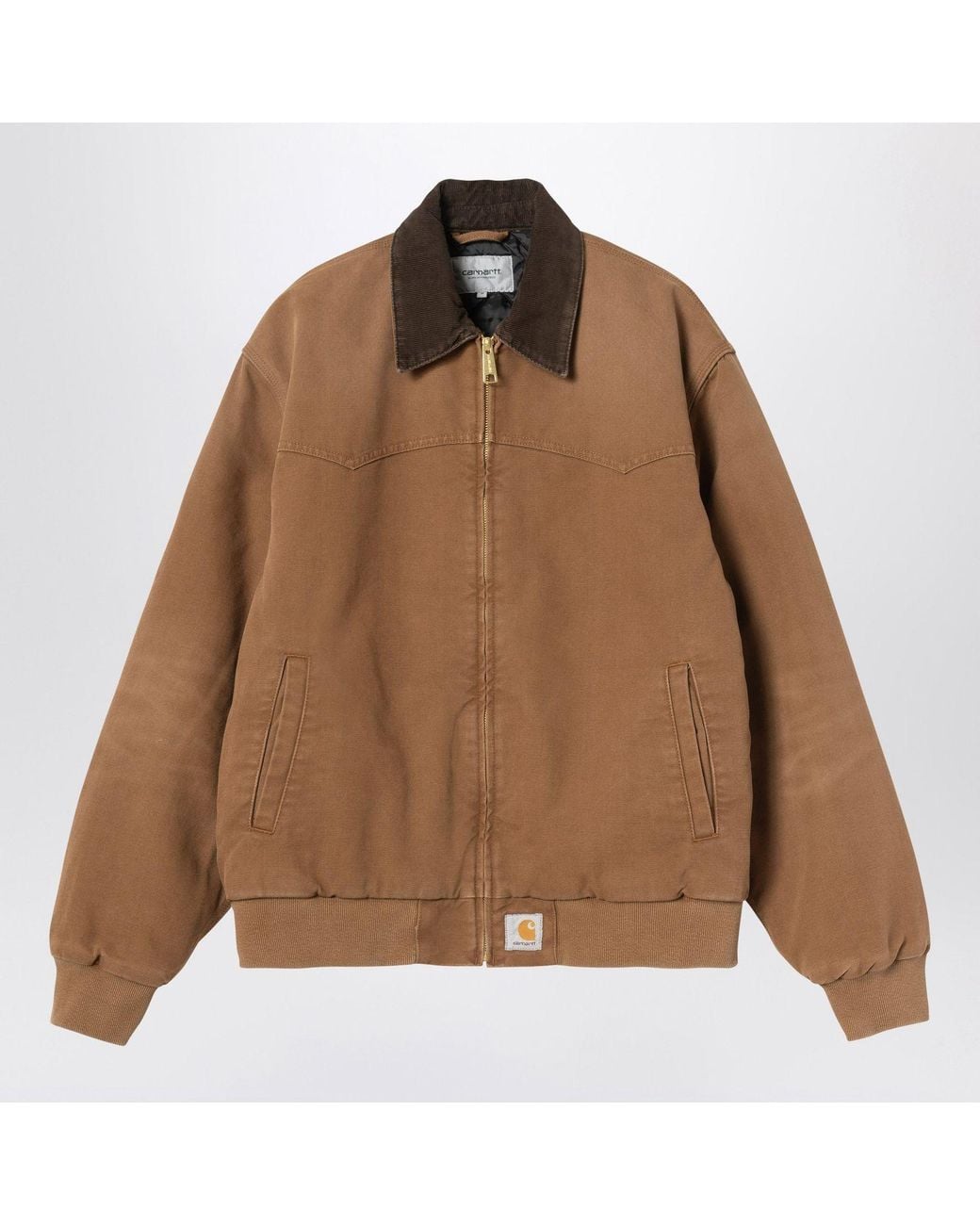 Carhartt Brown Og Santa Fe Cotton Jacket for men