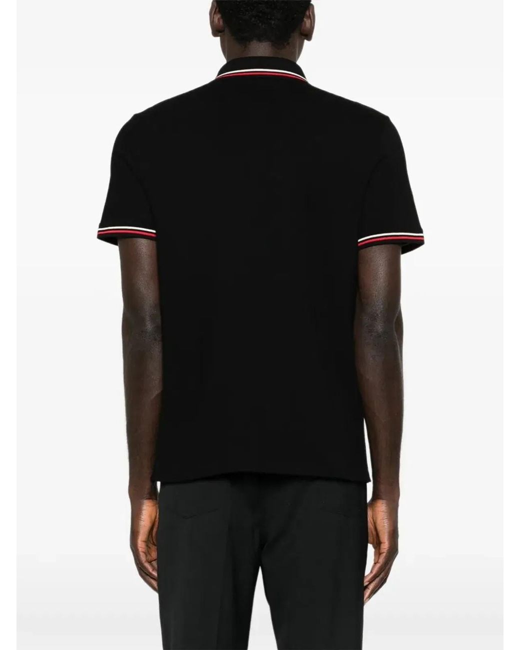 Valentino Garavani Black Polo Shirt With Vlogo Patch for men