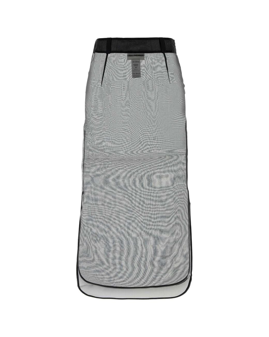 Des Phemmes Gray Gonna Midi Silk Organza