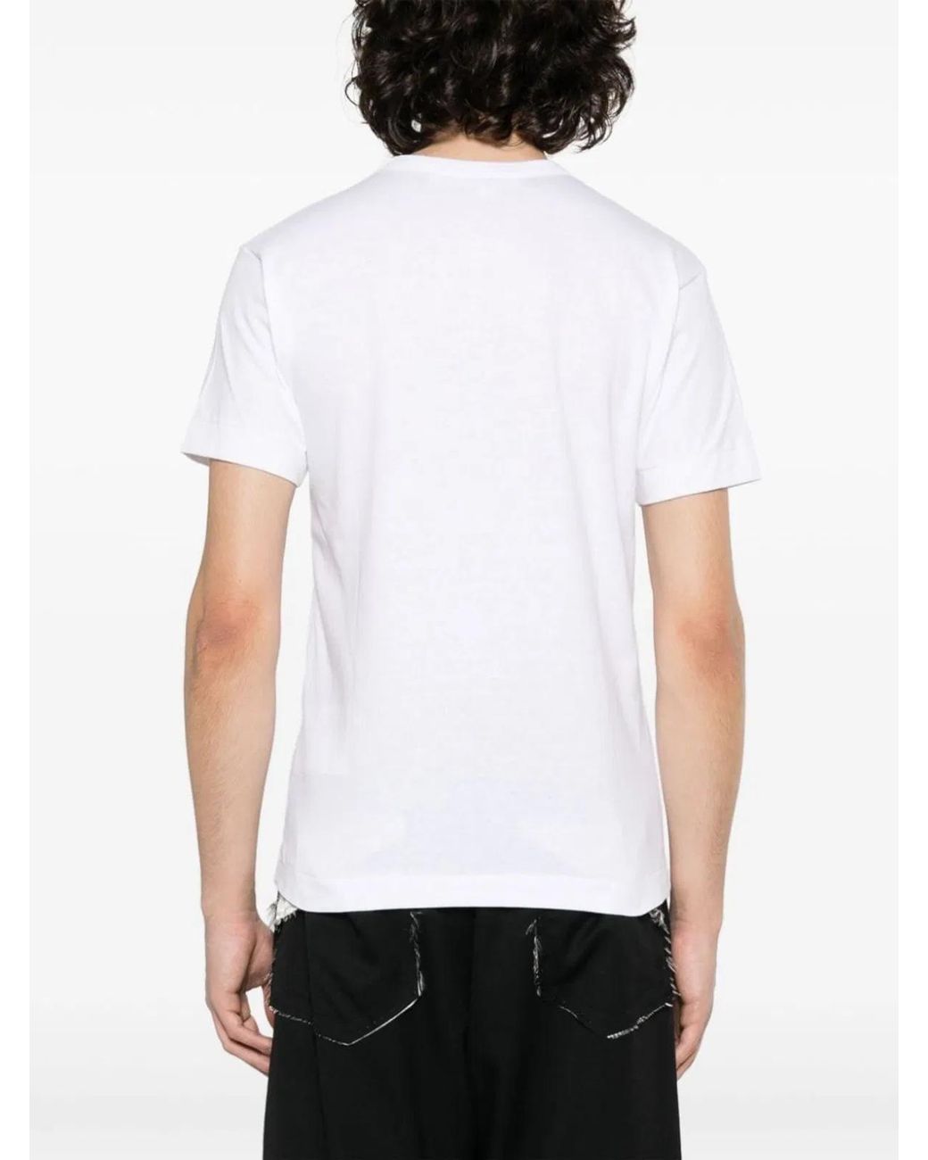 COMME DES GARÇONS PLAY White Cotton T-Shirt for men