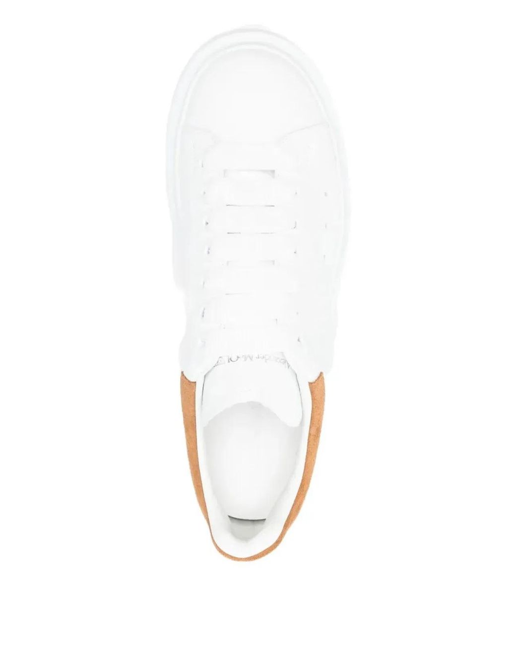 McQueen White Suede Panel Chunky Sole Sneakers for men