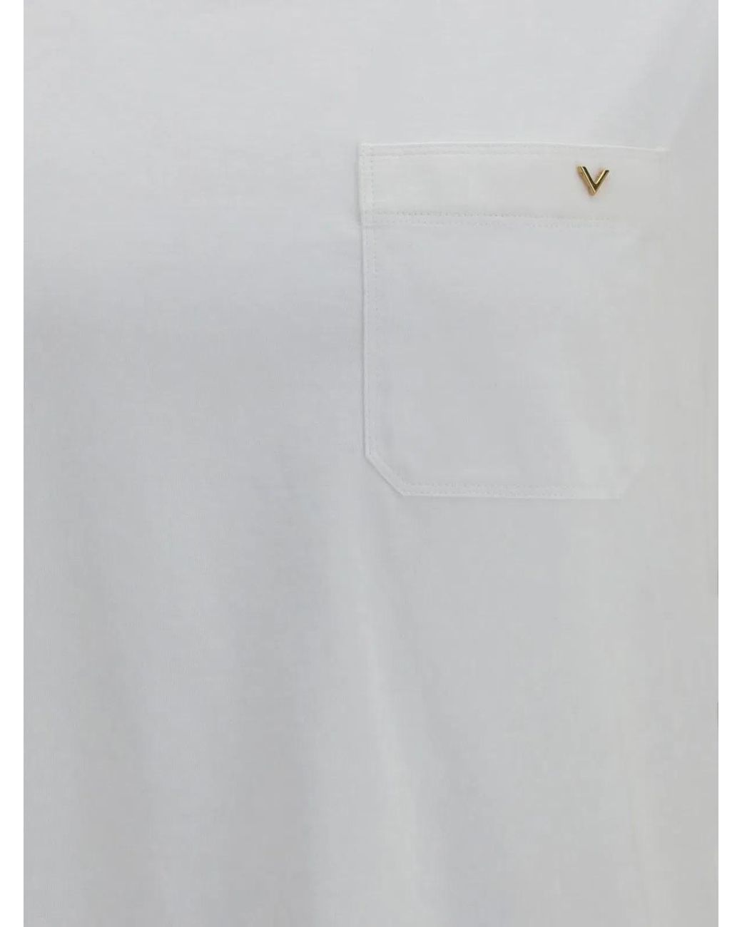 Valentino Garavani Gray Cotton T-Shirt With Vgold for men