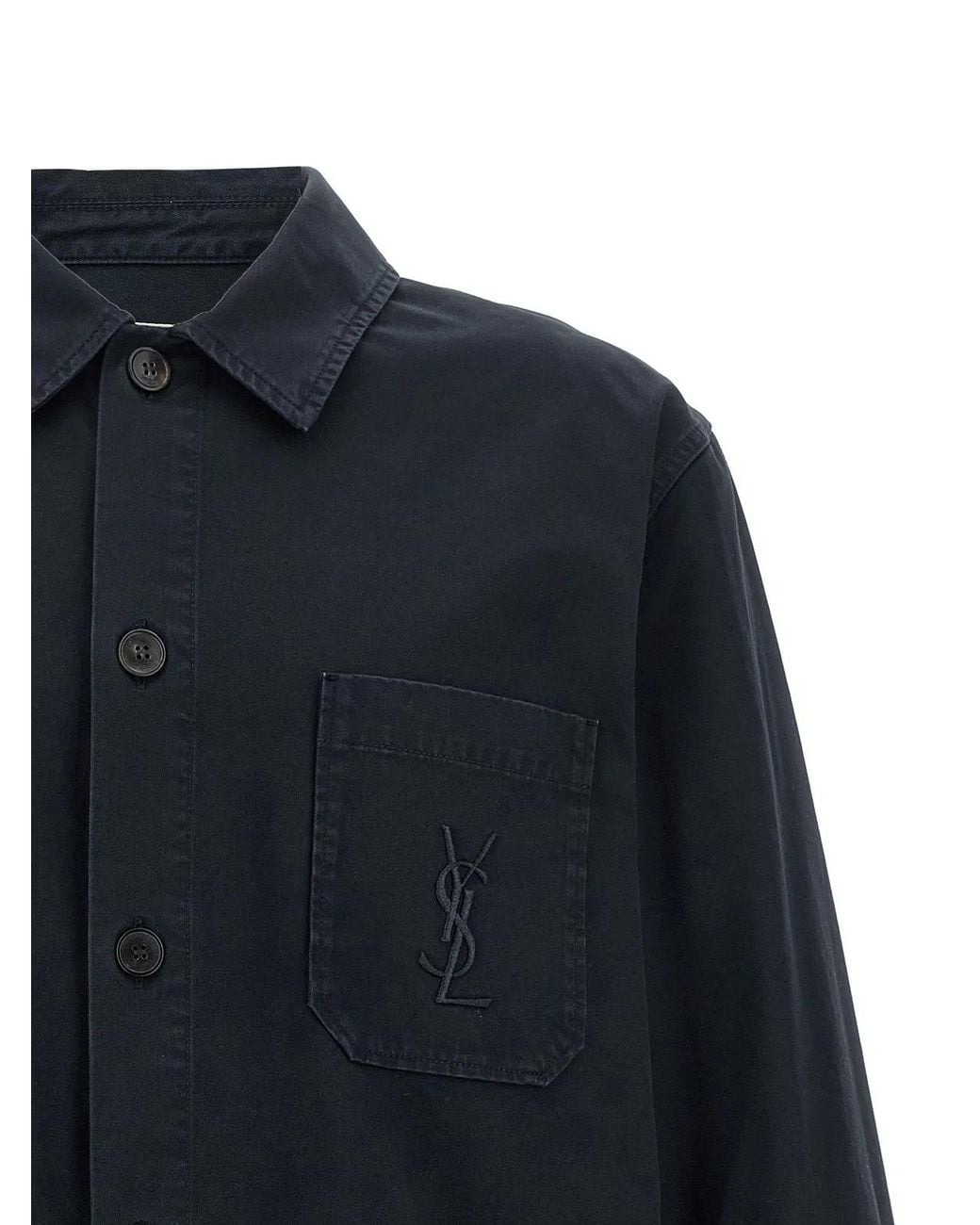 Saint Laurent Blue 'Cassandre' Overshirt for men