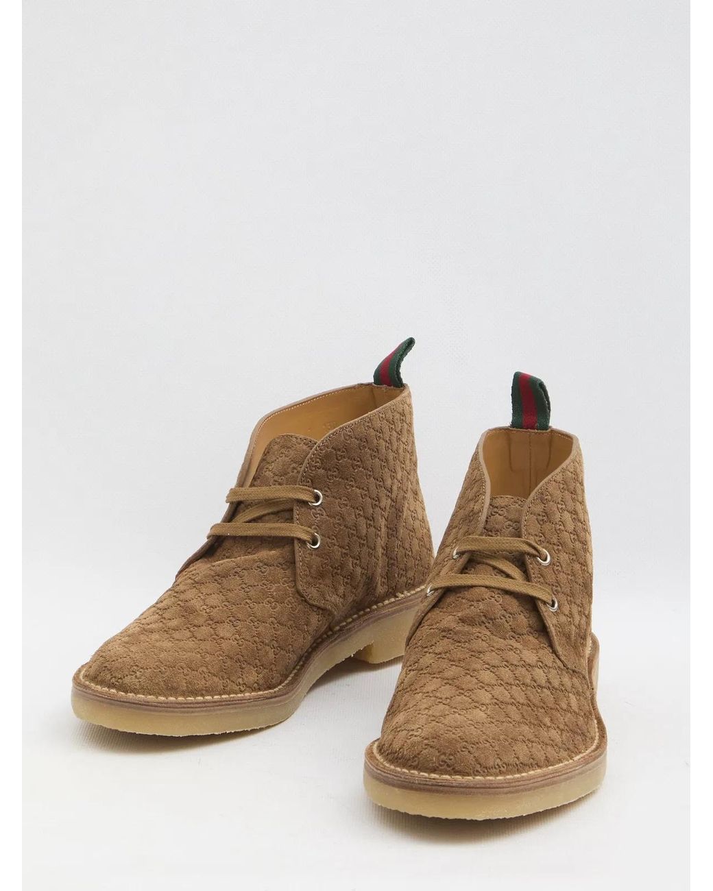 Gucci Brown Gg Ankle Boots for men