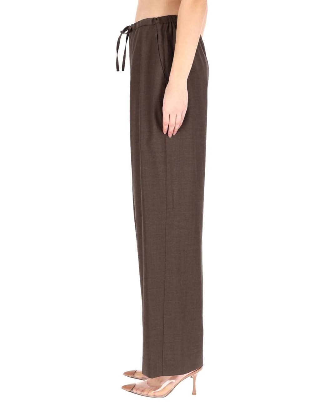 Loulou de Saison Brown Virgin Wool Trousers