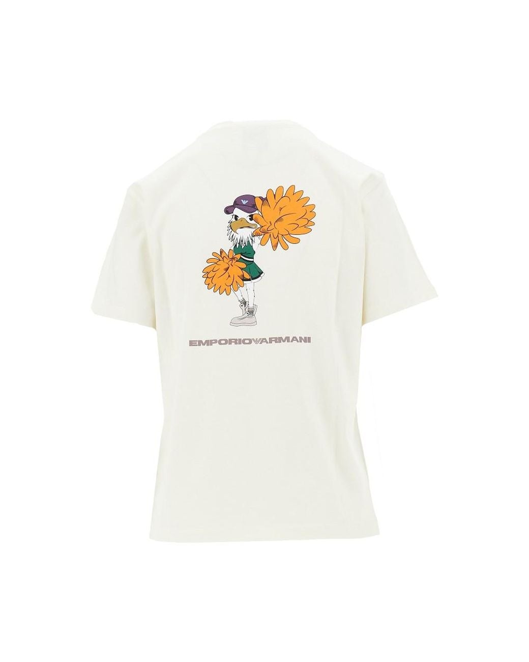 Emporio Armani White Cheerleader Print T-Shirt