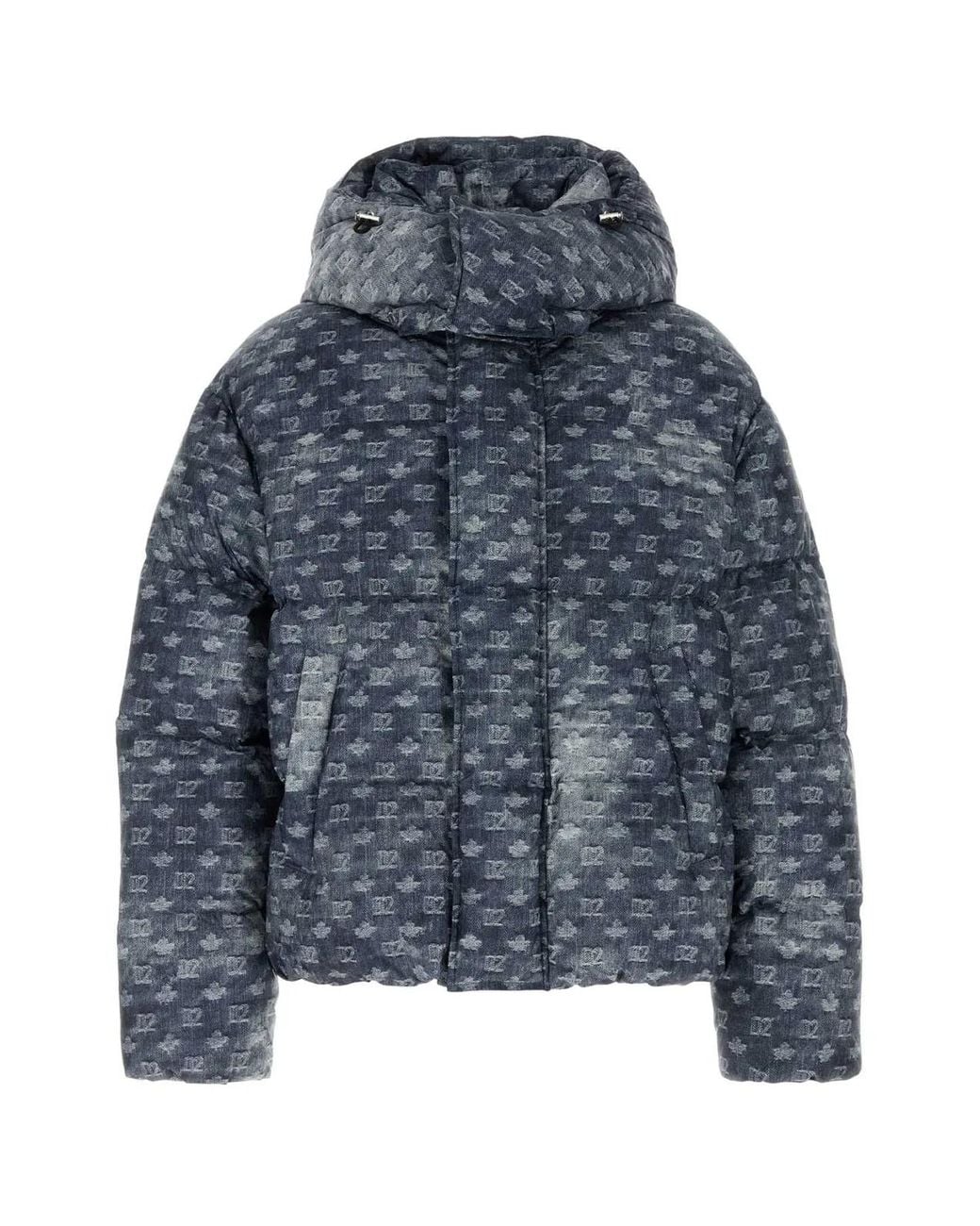 DSquared² Blue Hooded Down Jacket for men