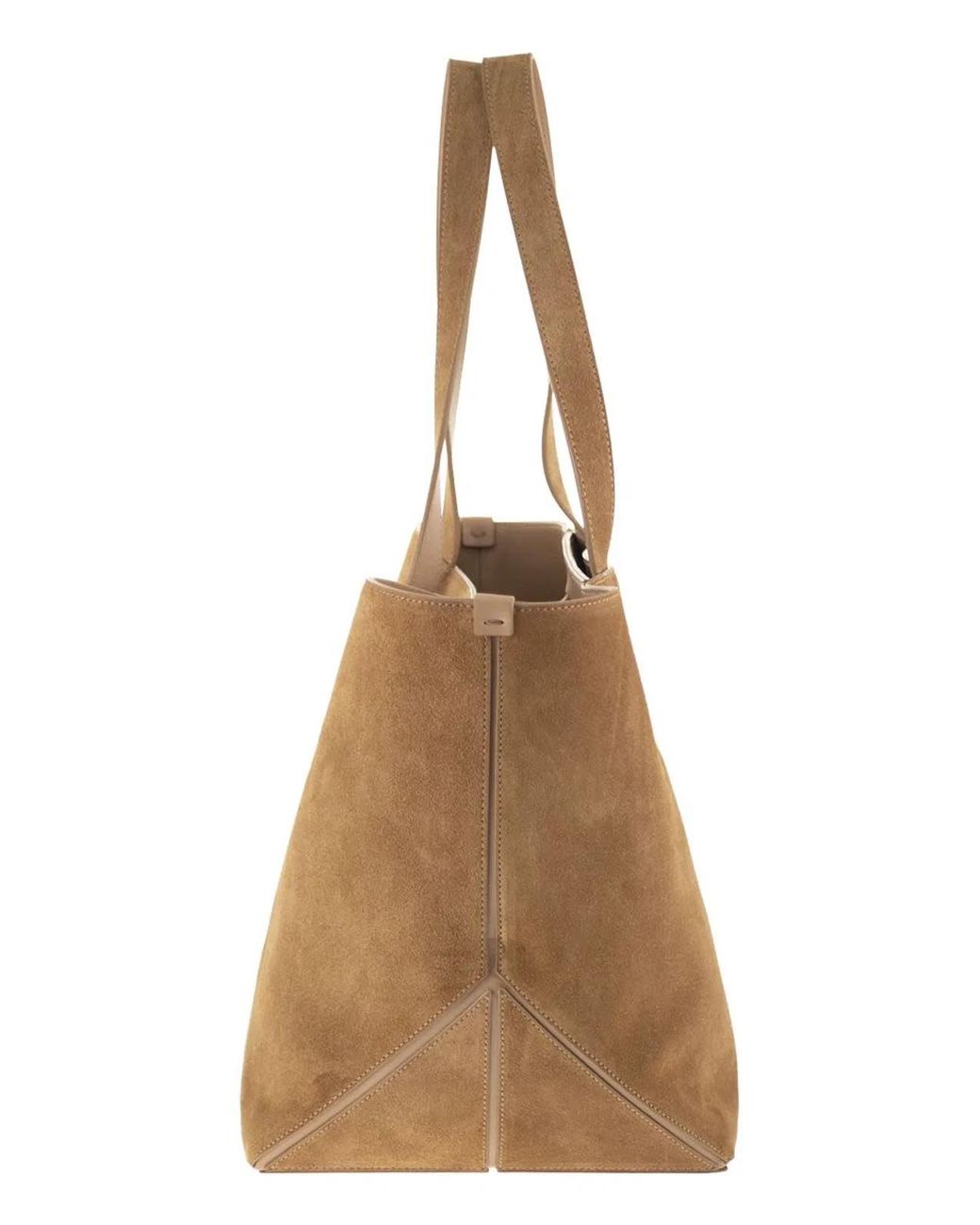 Fabiana Filippi Brown Medium Eclipse Suede Tote Bag
