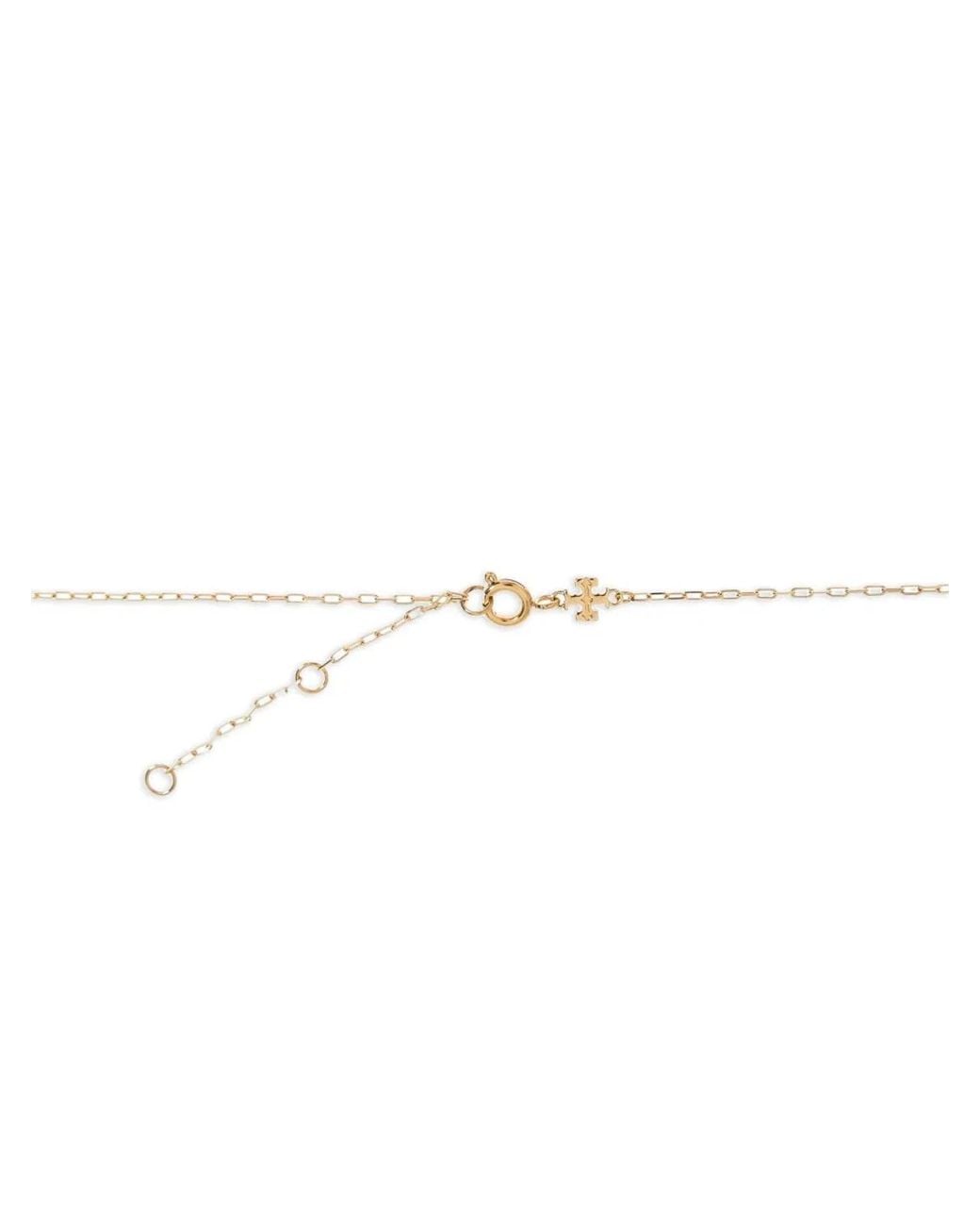 Tory Burch Metallic Moondance Mother Of Pearl Pendant Necklace