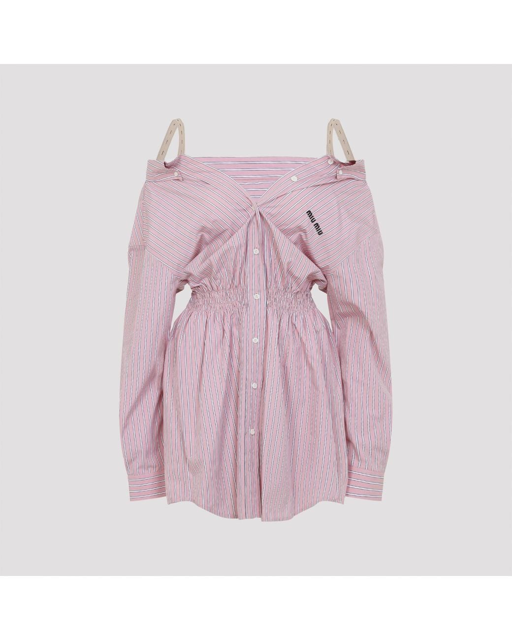 Miu Miu Purple Short Striped Dress
