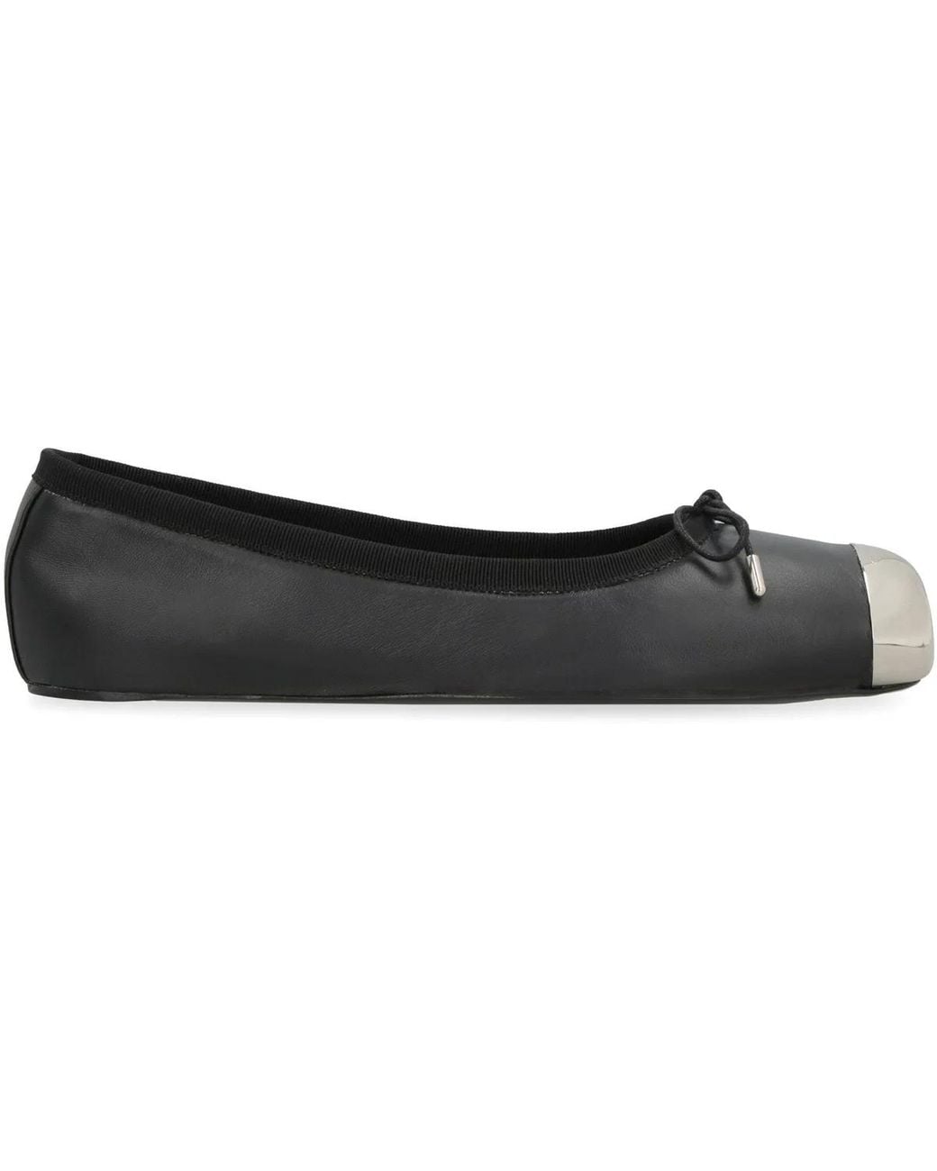 McQueen Black Punk Ballet Flats