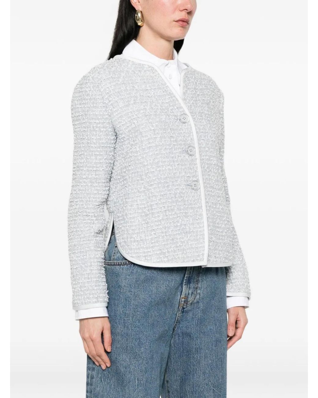 Emporio Armani Gray Wool Blend Jacket