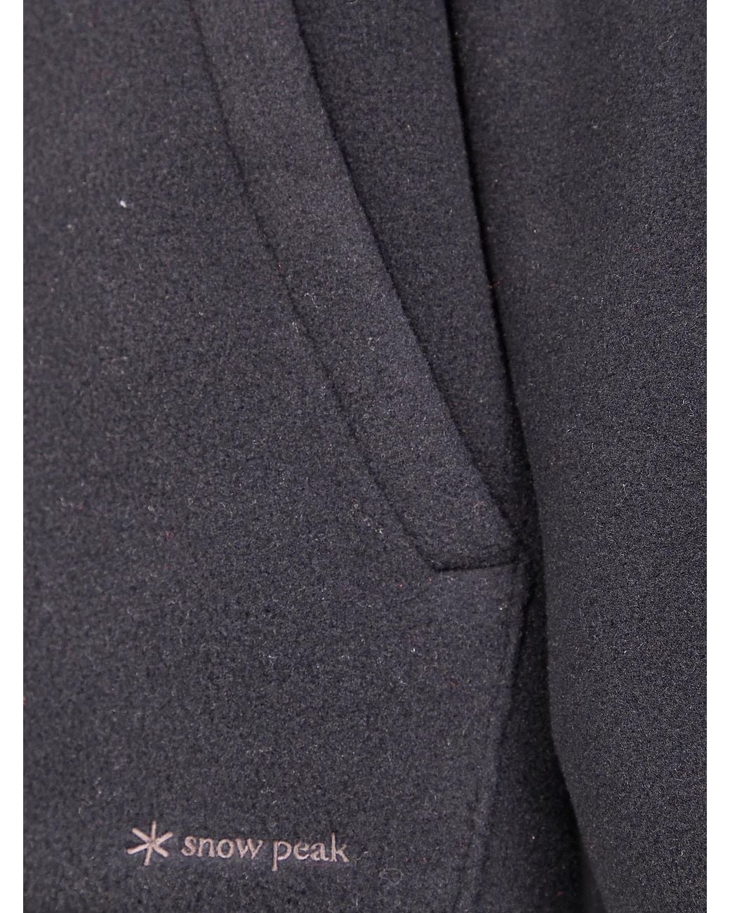 Snow Peak Gray "Water Repellent Fleece" Hoodie for men