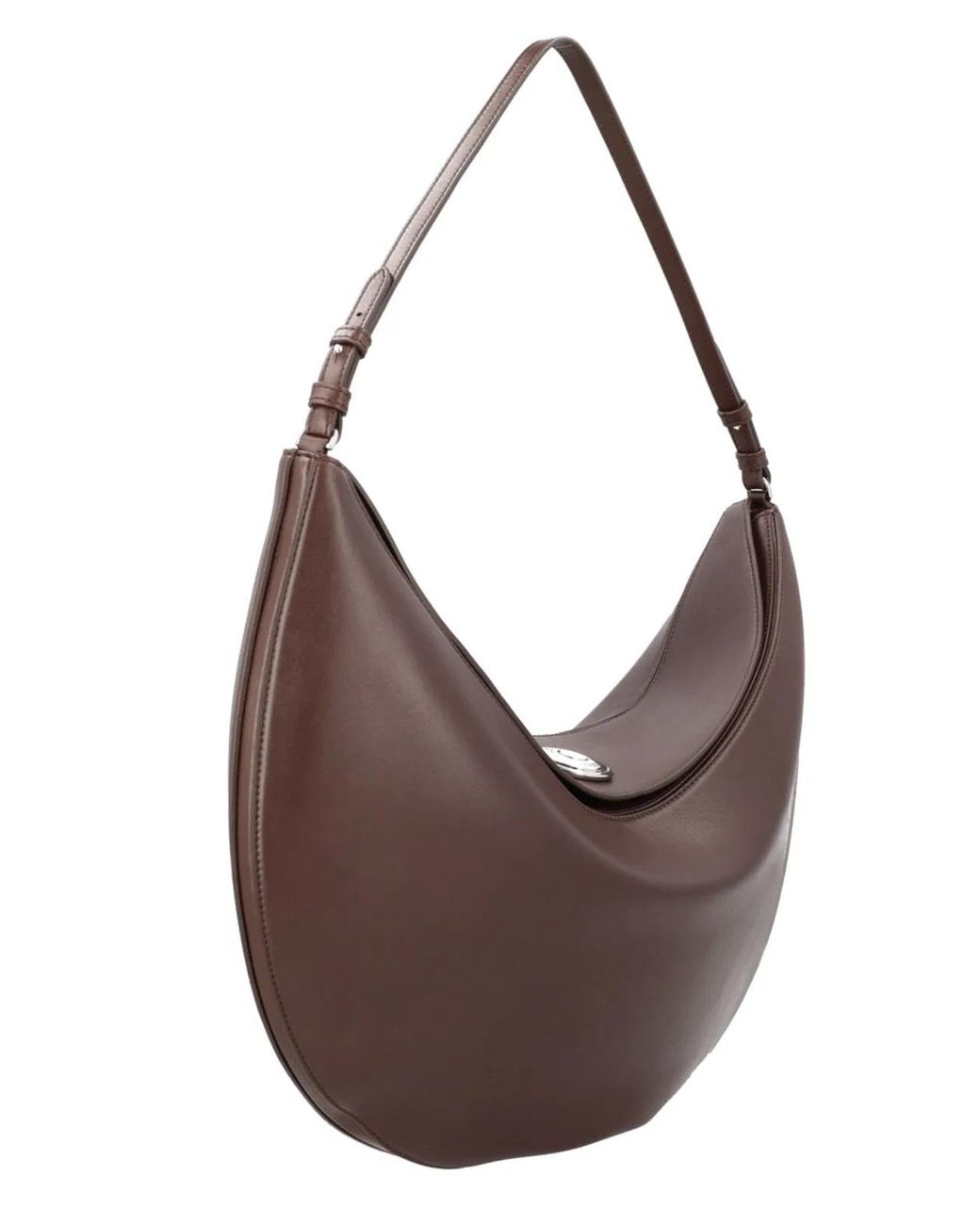 Jacquemus Brown Large Hobo Bag Ovalo Calf Leather Shoulder
