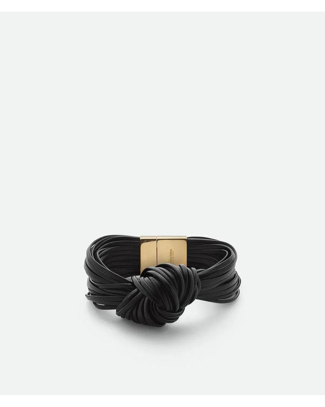 Bottega Veneta White Knot Leather Bracelet