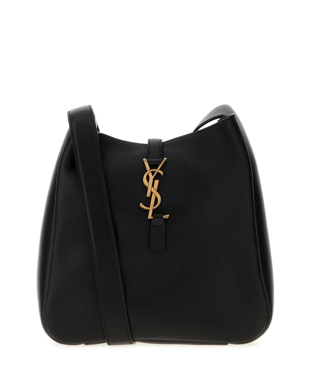 Saint Laurent Black Leather Crossbody Handbag, Five-To-Seven