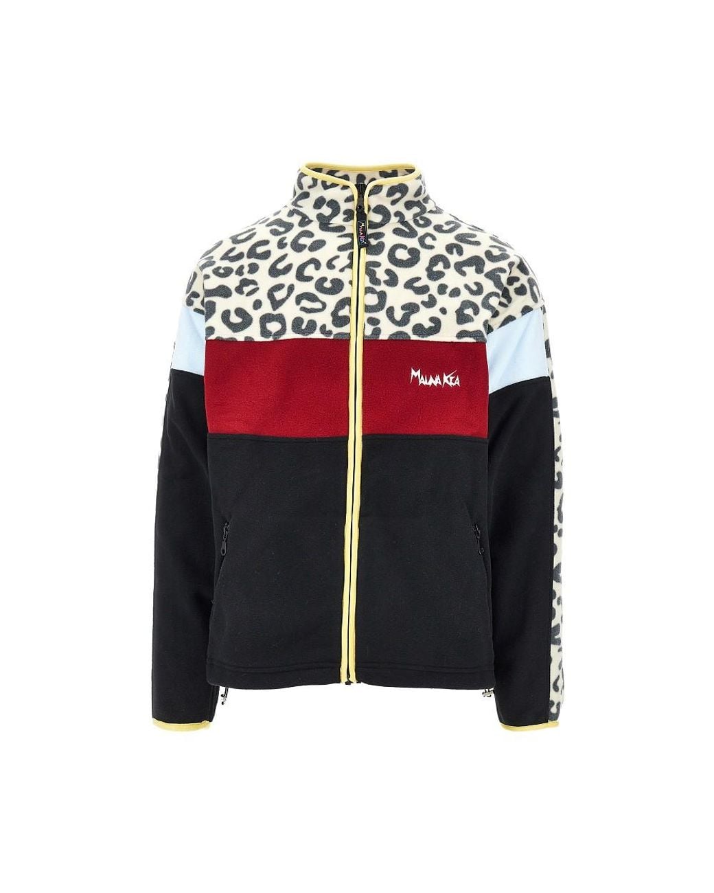 Mauna Kea Red Color-Block Full-Zip Fleece Jacket for men