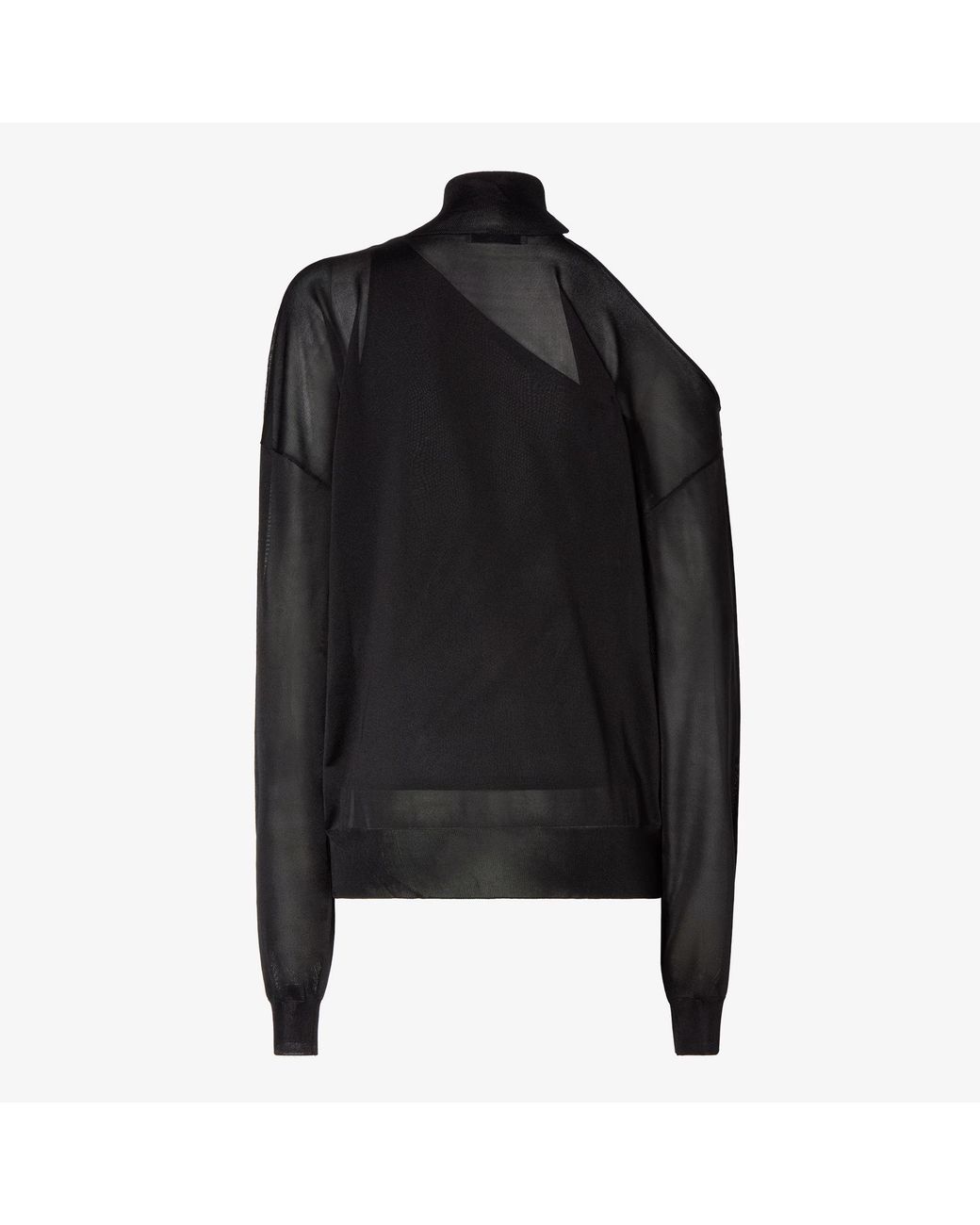 Fendi Black Wool Silk Skirt
